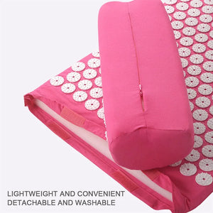 G Active Acupressure Massage Mat & Pillow Set Spike Yoga Mat for Relaxation & Wellness
