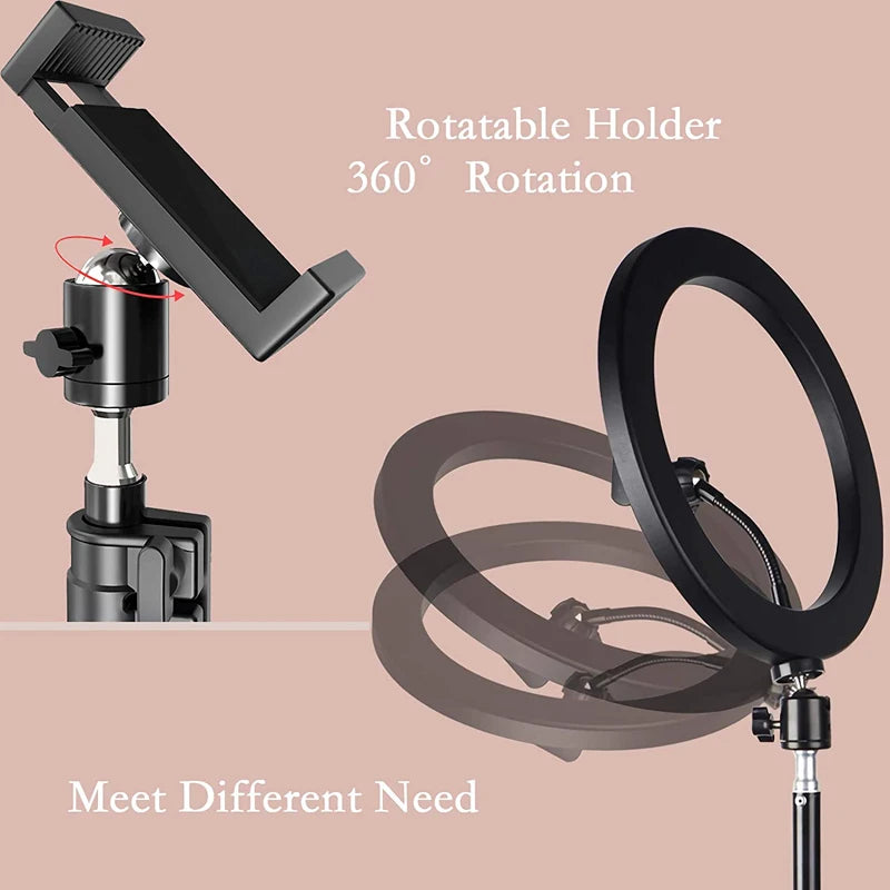 G Creator 10-Inch LED Ring Light with Phone Holder Dimmable Selfie Light for Content Creation &amp; Makeup