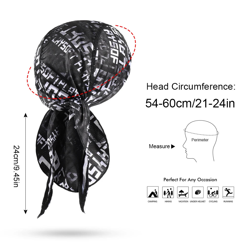 G Active Quick-Dry Cycling Bandana Cap Breathable Sports Head Wrap Helmet Liner (1 or 2 Pack)