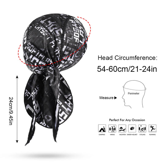 G Active Quick-Dry Cycling Bandana Cap Breathable Sports Head Wrap Helmet Liner (1 or 2 Pack)