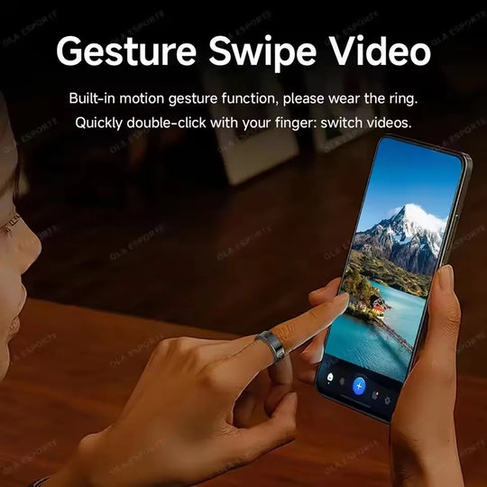 G Active R12/R11 Smart Ring with Touch Display Wireless Charging, Wellness Tracking &amp; 5ATM Waterproof Design