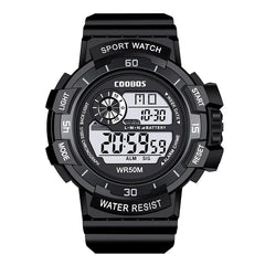 COOBOS Digital Watch Men Waterproof Electronic Fashion LED Watches Luminous Alarm Sports Man Militray Clock Gift Reloj Hombre