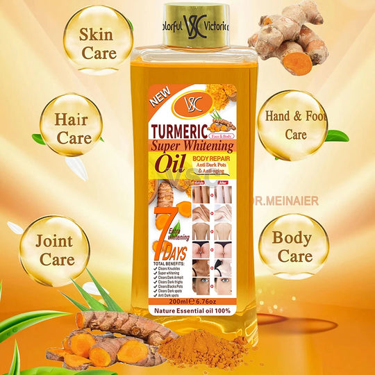 G Active Turmeric Body Massage Oil 200ml Moisturizing Aromatherapy Oil for Face &amp; Body Care