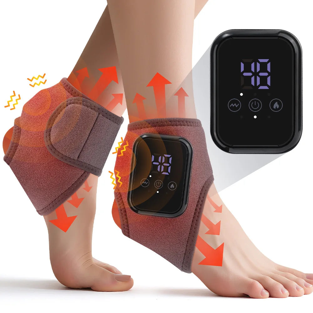 G Active Electric Ankle & Foot Massager with Heat Temperature-Controlled Foot Massage Wrap