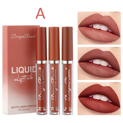 3 PCS Liquid Lipsticks Set Long Lasting Make Up For Women Korean Beauty Cosmetics Matte Lipsticks Waterproof Long lasting