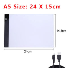A3/A4/A5 Size Led Light Pad Eye Protection Easier for Diamond Painting Embroidery Sale Three Level Dimmable Painting Pad