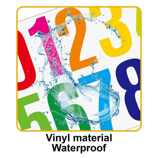 G Home 4PCS 4-Inch Waterproof Number Stickers Self-Adhesive Numeral Decals for Doors &amp; Mailboxes