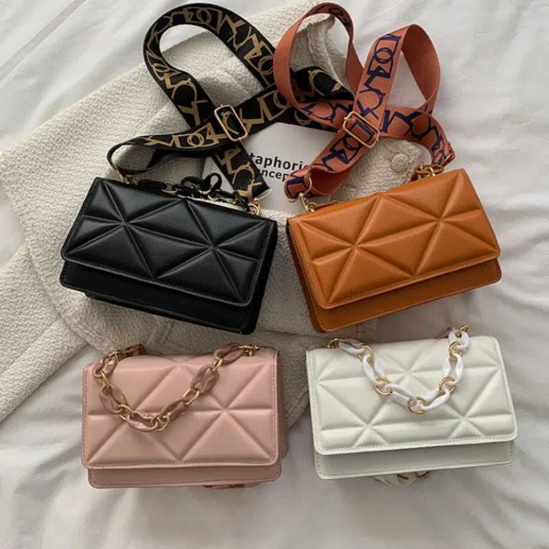 Fashion Women Shoulder Bag Handle Handbags PU Leather Women Flap Bag Female Large Capacity Vintage Casual Crossbody Bag