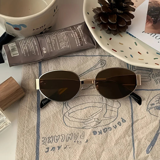 G Style Metal Oval Sunglasses Retro Unisex UV400 Fashion Eyewear