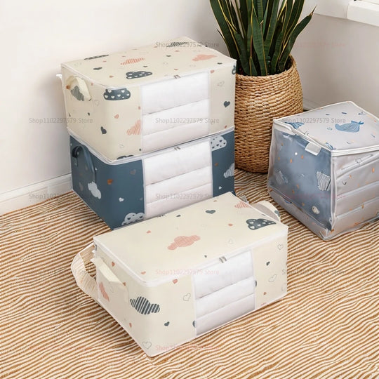G Home Large Capacity Storage Bag with Handles Dustproof Non-Woven Closet &amp; Bedding Organizer