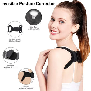 G Active Adjustable Posture Support Brace Upper Back & Shoulder Alignment Belt for Men & Women