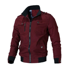 2024 Autumn New Men's Casual Jacket American style Fashion Stand-up Collar Thick Denim Cargo Pants Pure Cotton Man Coat Clothes
