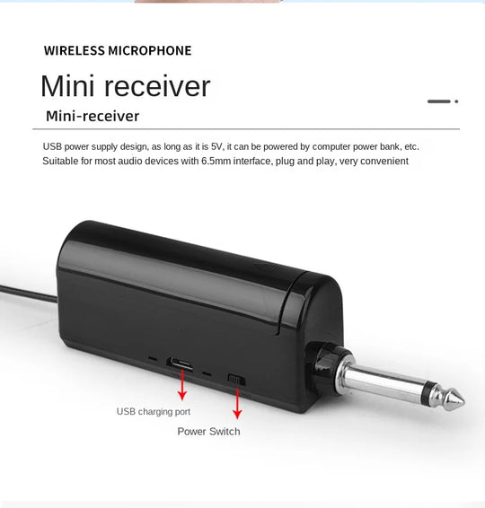 G Creator 2-Channel UHF Wireless Handheld Microphone System Dual Karaoke &amp; Event Microphones
