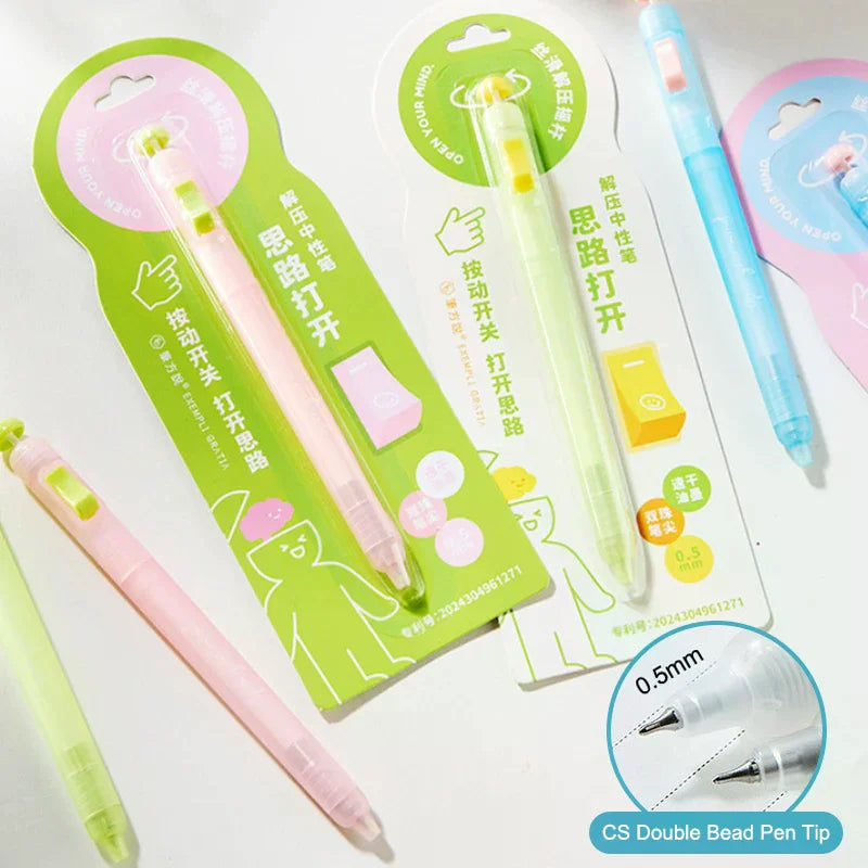 G Workspace 0.5mm Fidget Clicker Gel Pen Smooth Writing Pen for Study, School & Office