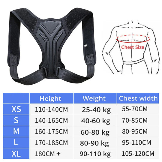 G Active Adjustable Back &amp; Shoulder Posture Corrector Belt Upper Back, Neck &amp; Clavicle Support Brace for Men &amp; Women