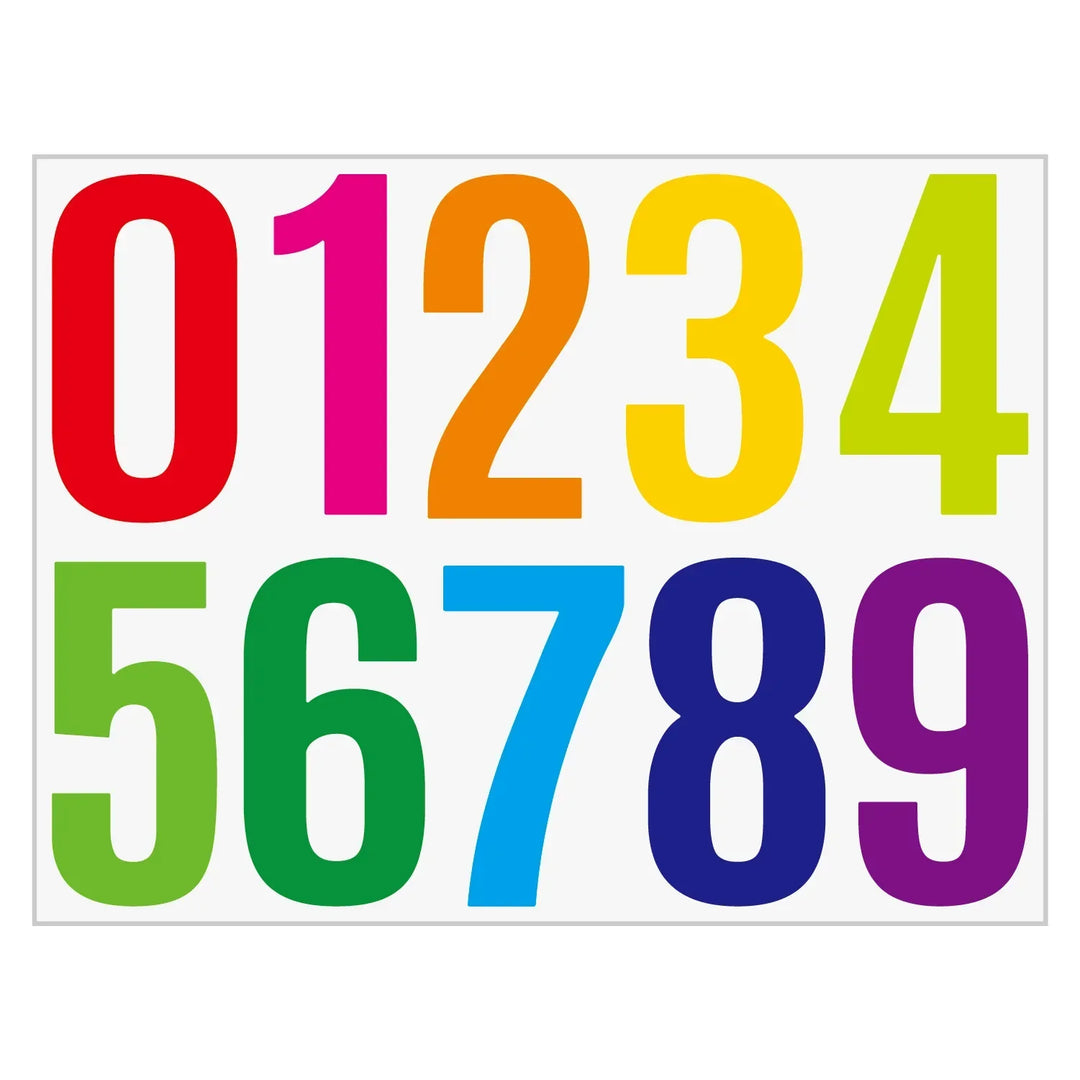 G Home 4PCS 4-Inch Waterproof Number Stickers Self-Adhesive Numeral Decals for Doors &amp; Mailboxes