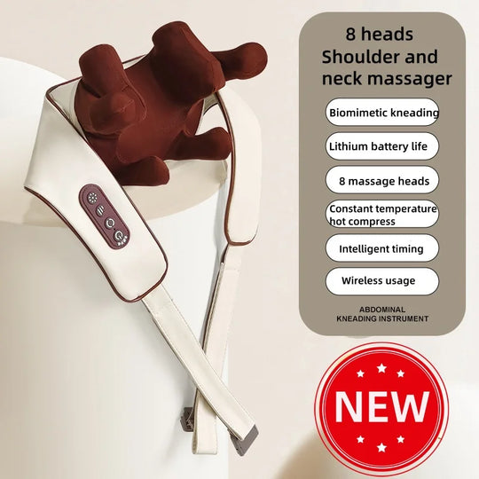 G Active Shiatsu Neck &amp; Shoulder Massager with Heat Electric Deep Kneading Back Massager