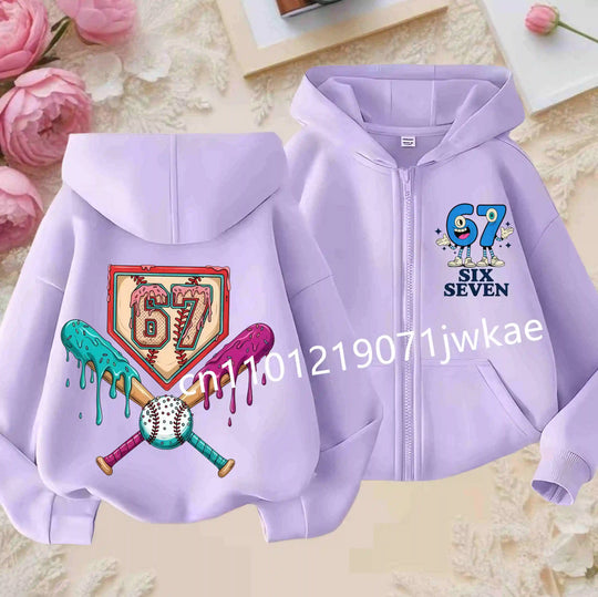 G Kids Graphic Zip-Up Hoodie Soft Hooded Sweatshirt for Boys &amp; Girls