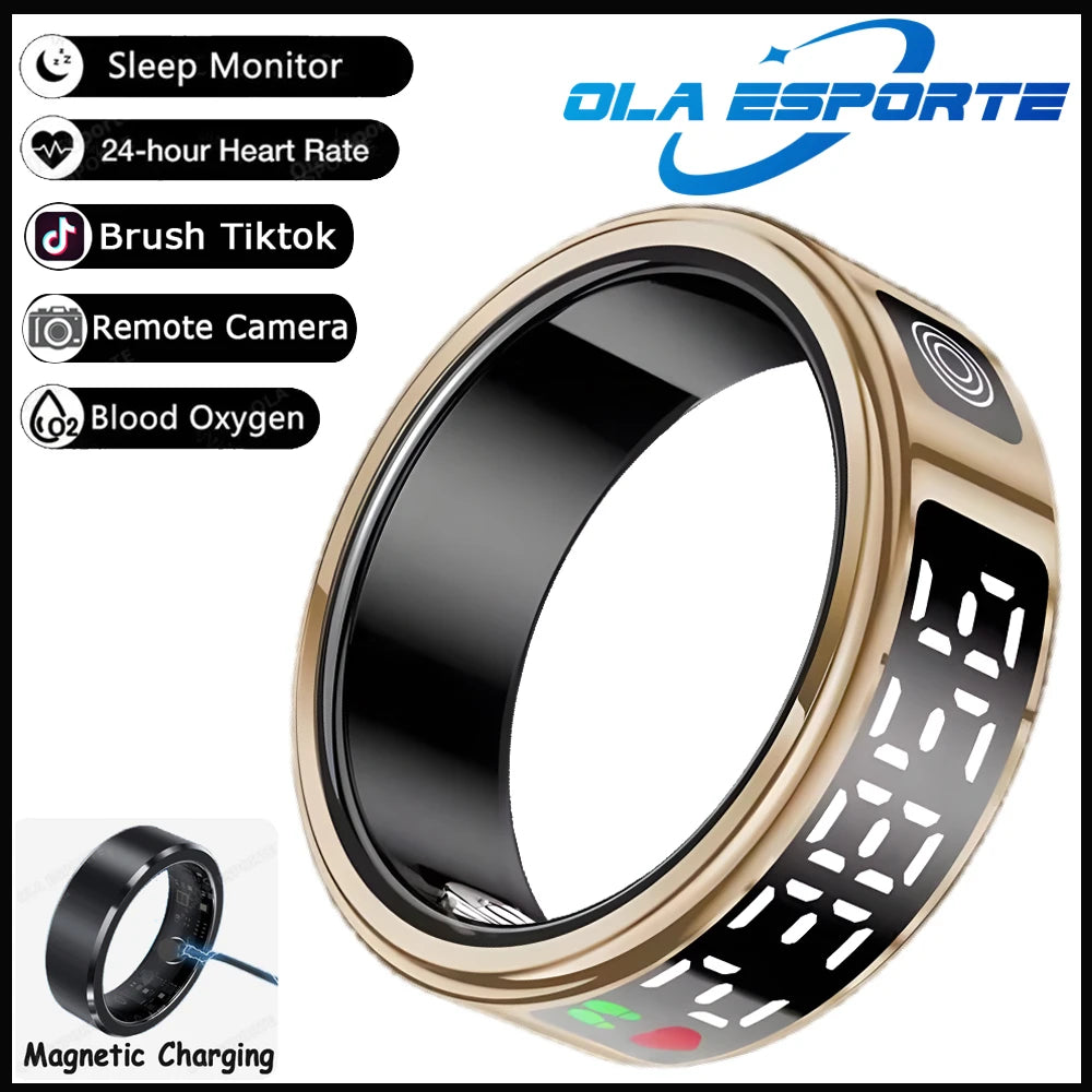 G Active R12/R11 Smart Ring with Touch Display Wireless Charging, Wellness Tracking &amp; 5ATM Waterproof Design