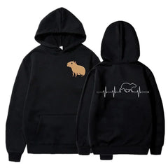 Capybara Fashion Hoodie Women Men Harajuku Pullovers Capibara Gothic Sweatshirt Mange Cute Y2k Hoody Cartoon korean style hooded