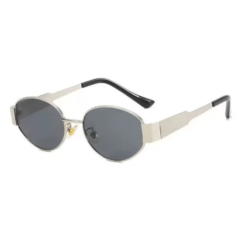 G Style Oval Metal Sunglasses Unisex Retro UV400 Eyewear