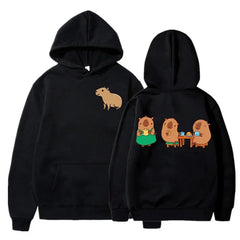 Capybara Fashion Hoodie Women Men Harajuku Pullovers Capibara Gothic Sweatshirt Mange Cute Y2k Hoody Cartoon korean style hooded