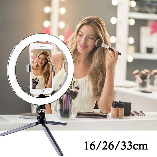 G Creator 10-Inch LED Ring Light with Phone Holder Dimmable Selfie Light for Content Creation &amp; Makeup