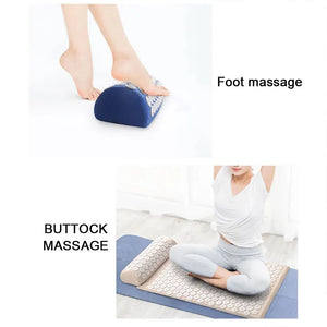 G Active Acupressure Massage Mat & Pillow Set Spike Yoga Mat for Relaxation & Wellness