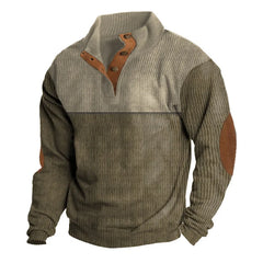 Europe and The United States New Men's Outdoor Jacket Autumn and Winter Corduroy Casual Stand Collar Long Sleeve Hoodie S-5XL