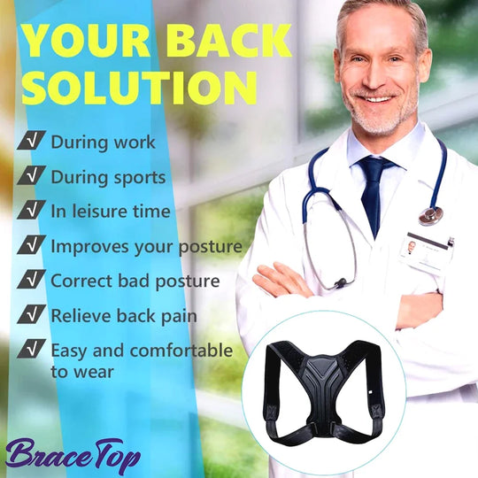 G Active Adjustable Back &amp; Shoulder Posture Corrector Belt Upper Back, Neck &amp; Clavicle Support Brace for Men &amp; Women