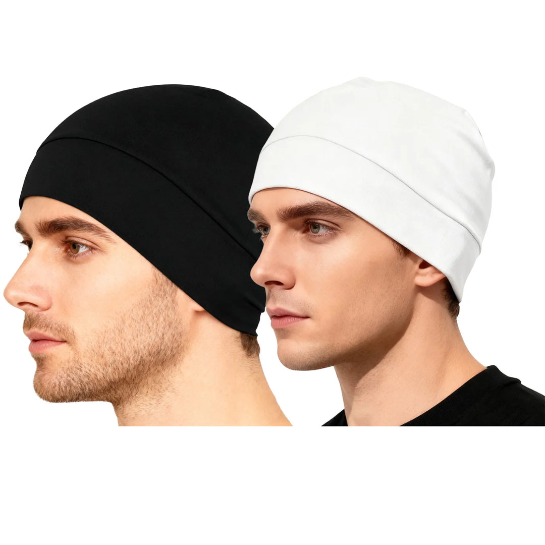 G Active 2-Pack Lightweight Skull Caps Breathable Unisex Beanie Helmet Liners