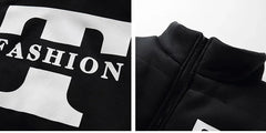 3 Pieces Set Hoodies+Vest+Pants Casual Men's Track Suit Clothing Coats Winter Thick Warm Tracksuit for Men Printed Mens Set Vest