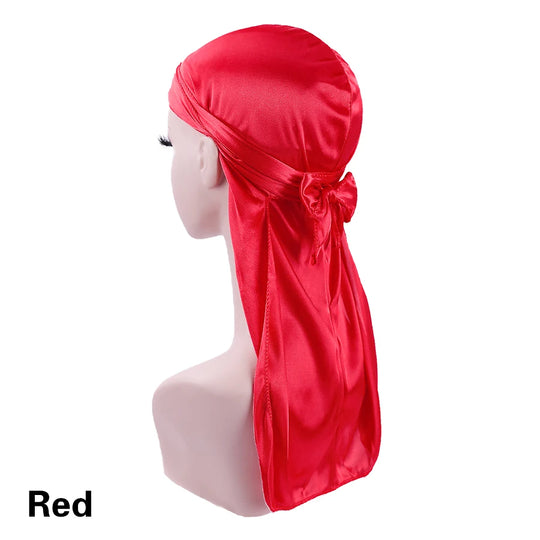 G Style Silky Satin Durag Unisex Long Tail Head Wrap for Hair Protection &amp; Everyday Style