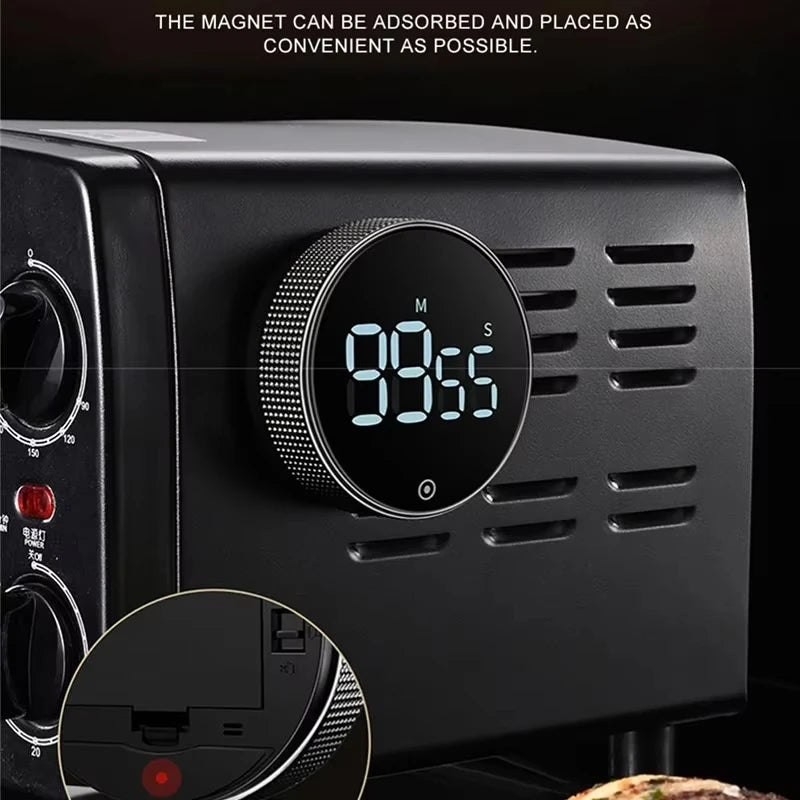 G Workspace DINRGO Magnetic Kitchen Timer Digital Rotary Countdown Cooking Timer