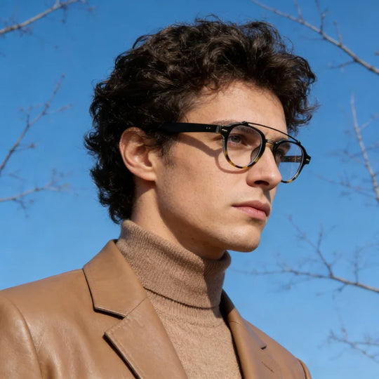 G Style Retro Blue Light Blocking Glasses Double Bridge Unisex Frames
