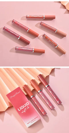 3 PCS Liquid Lipsticks Set Long Lasting Make Up For Women Korean Beauty Cosmetics Matte Lipsticks Waterproof Long lasting