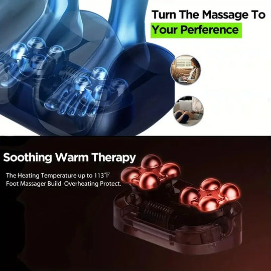 G Active Extra-Large Electric Foot &amp; Calf Massager with Heat Shiatsu Kneading Leg Massage Machine