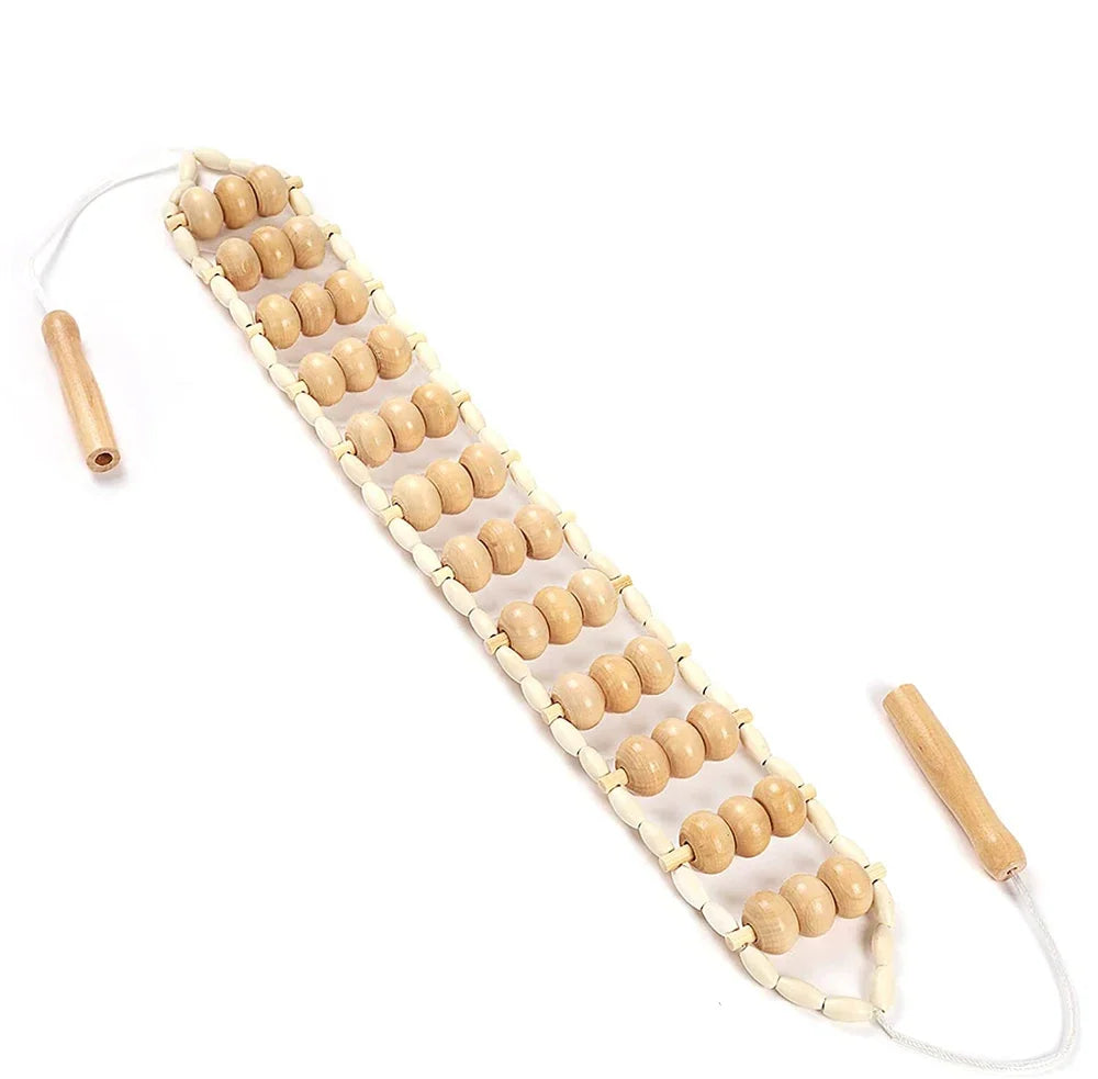 G Active Wood Therapy Massage Roller Wooden Body Massage Tool for Relaxation &amp; Self-Care
