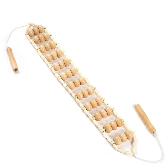 G Active Wood Therapy Massage Roller Wooden Body Massage Tool for Relaxation &amp; Self-Care