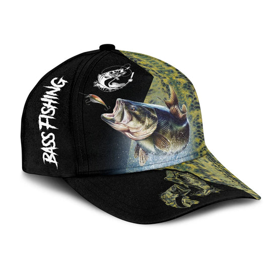 G Active Fishing Print Snapback Baseball Cap Adjustable Outdoor Hat for Men &amp; Women