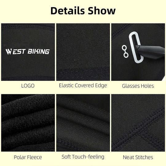 G Active Winter Thermal Cycling Skull Cap Windproof Fleece Helmet Liner for Men