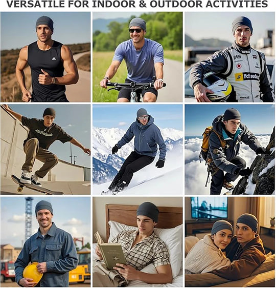 G Active 2-Pack Lightweight Skull Caps Breathable Unisex Beanie Helmet Liners