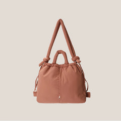 Casual nylon padded tote bag designer soft puffer women shoulder crossbody bags Simple Vintage large capacity handbags 2023