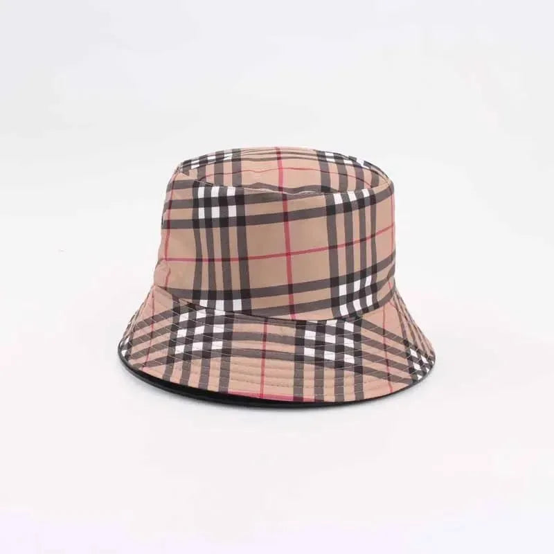 G Style Reversible Plaid Bucket Hat Double-Sided Sun Protection Fishing &amp; Outdoor Cap