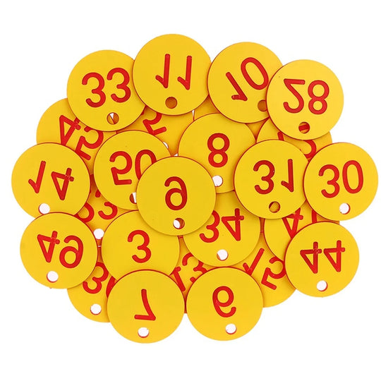 G Garden 1–100 Numbered Beehive Tags Red Livestock, Apiary &amp; Garden Marker Labels
