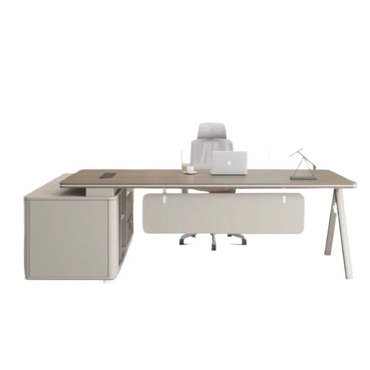 G Workspace Large Executive Wooden Office Desk Modern Wood Office Table for Home &amp; Business