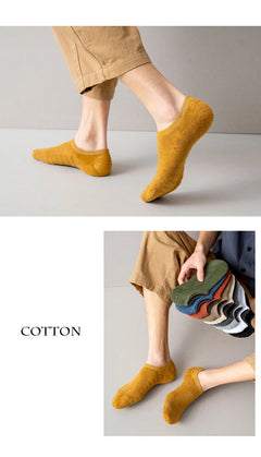 5 Pairs Men Short Socks Cotton High Quality Crew Ankle Casual Soft Low-Cut Non-Slip Breathable Summer Autumn 2022 Sock for Male