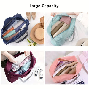 G Travel Foldable Expandable Travel Duffel Bag Large Capacity Weekend & Carry-On Luggage