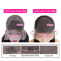 Body Wave Human Hair Wigs HD Lace Frontal Wigs For Women 13X6 180% Density Remy Brazlian Lace Front Human Hair Wigs Pre Plucked