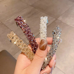 Fashion Crystal Spring Hair Clips Pins Handmade Beads Hair Barrettes For Women Girl Fashion Simple Hair Accessories Headwear